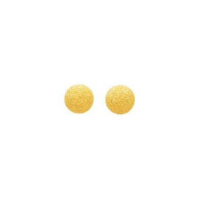 Boucles d'oreilles en or boules laser 5 mm