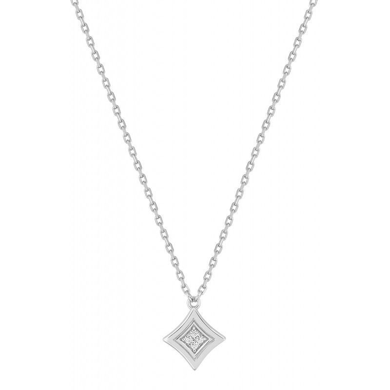 Collier en argent et oxydes de zirconium