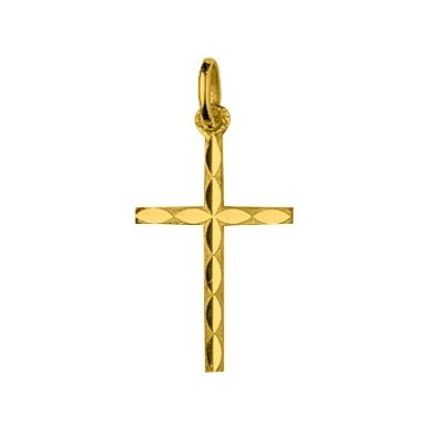 Croix en or jaune 750 millièmes