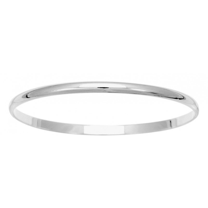 Bracelet demi jonc en argent massif