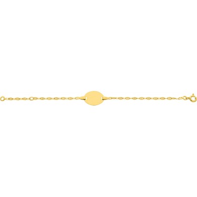 Bracelet pour bébé en or jaune 750 millièmes .