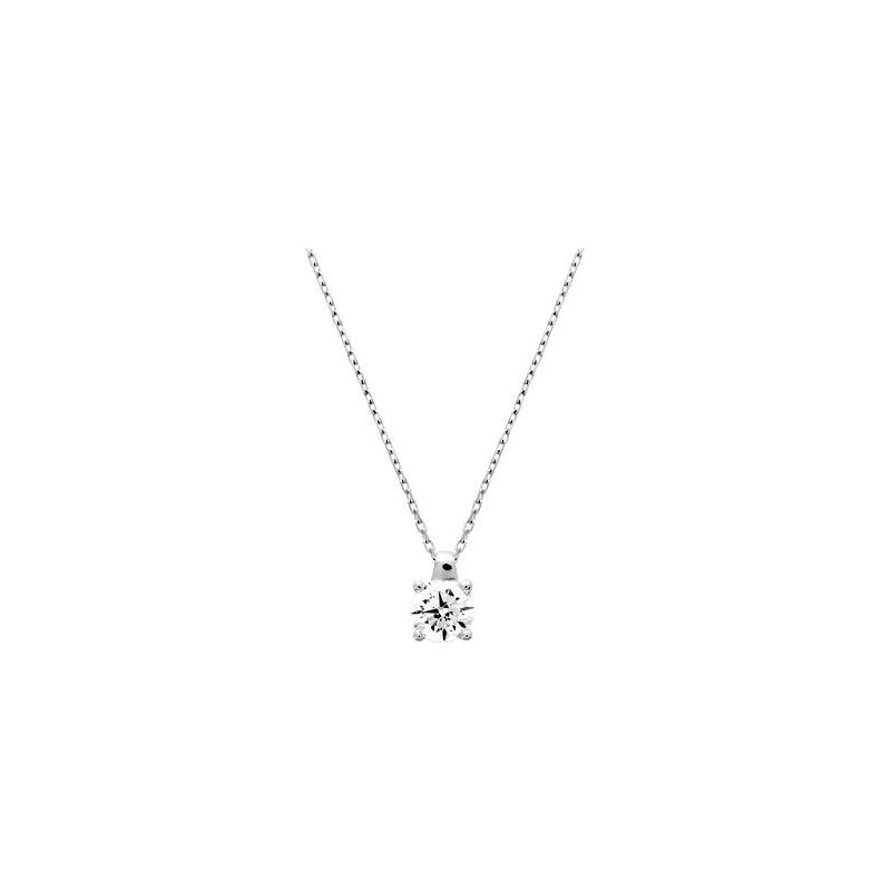 Collier solitaire diamant 0.37 ct