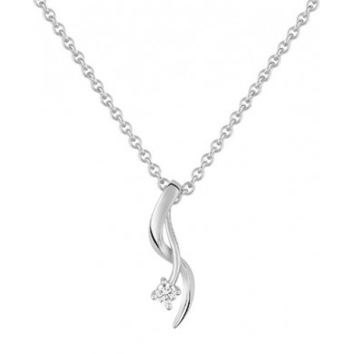 Collier en argent et oxyde de zirconium .