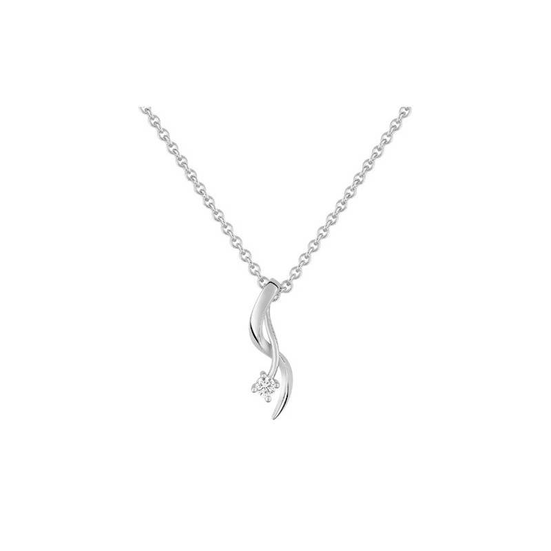 Collier en argent et oxyde de zirconium .