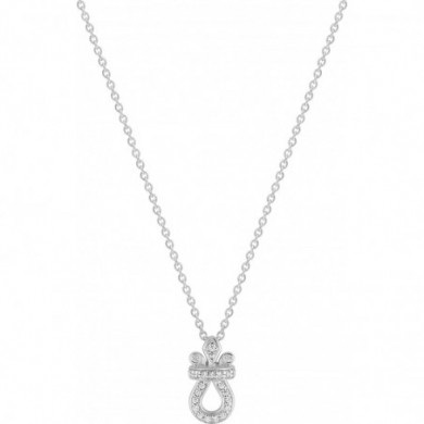 Collier en or gris 750 millièmes et diamants