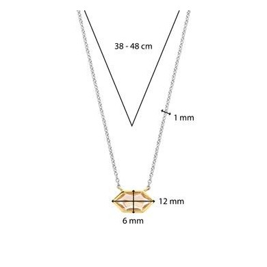 Collier Ti Sento en argent et oxydse de zirconium 34041NU