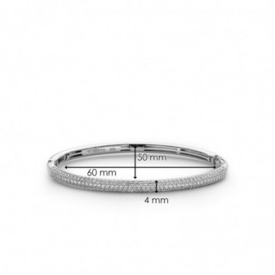 Bracelet jonc argent et oz Ti Sento 2874ZI