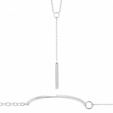 Collier en argent et oxydes de zirconium