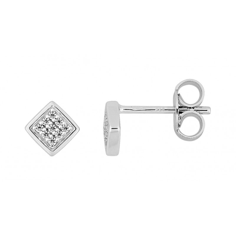 Boucles d'oreilles argent et oxyde de zirconium