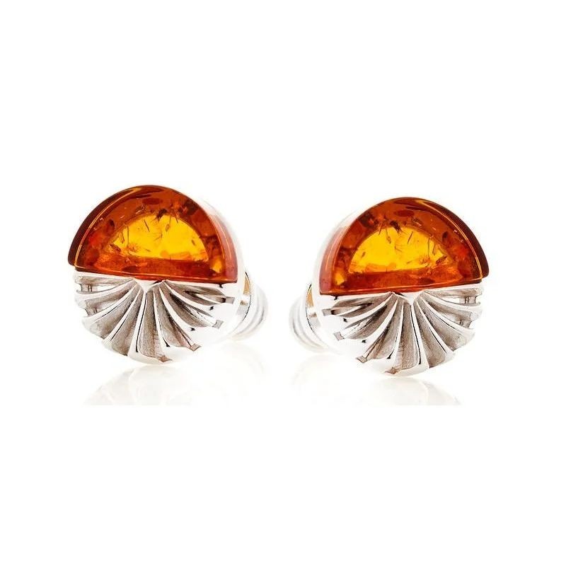 Boucles d'oreilles argent et Ambre